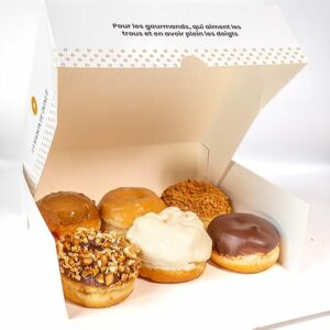 Boîte coffret donuts 6 grands La Maison du Donut