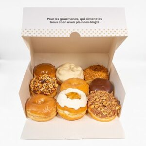 Boîte coffret donuts 9 grands La Maison du Donut