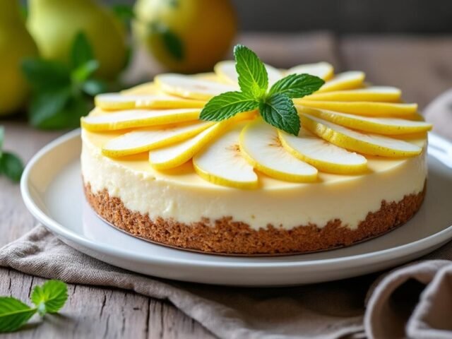 Cheesecake aux poires : recette gourmande
