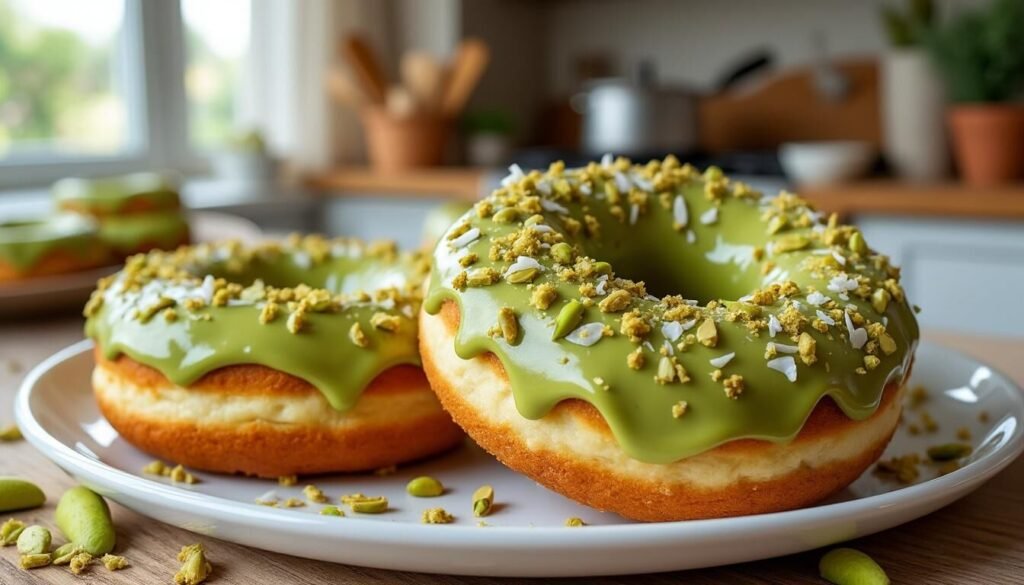 Découvrez notre recette facile de donuts maison à la pistache : moelleux, parfumés et irrésistibles, parfaits pour régaler petits et grands gourmands !