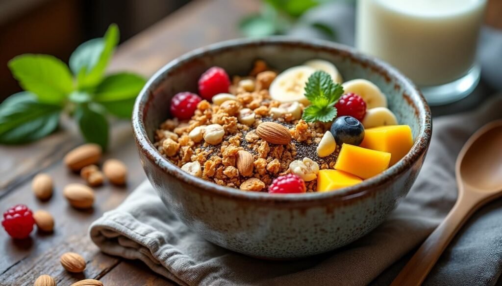 Découvrez la recette facile du granola maison sain et gourmand, idéale pour un petit-déjeuner équilibré et savoureux. Conseils, astuces et ingrédients naturels pour bien commencer la journée !
