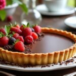 Découvrez la recette incontournable de la meilleure tarte choco au lait, facile à réaliser et parfaite pour impressionner et régaler vos invités lors de toutes vos occasions gourmandes.