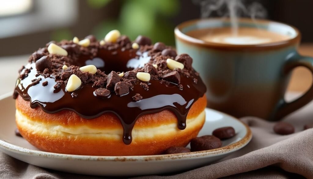 Découvrez la recette du Boston Full Choco, le donut chocolaté incontournable pour tous les amateurs de gourmandises. Facile à réaliser, moelleux et généreusement garni, il comblera toutes vos envies de chocolat !