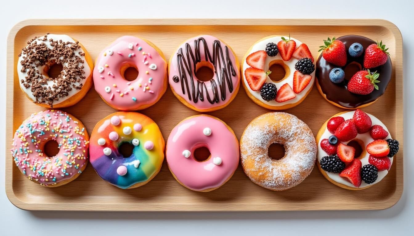 10 beaux donuts au glacage parfait