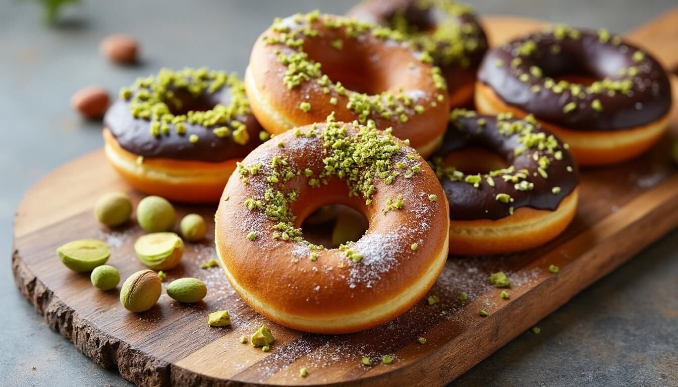 Découvrez comment réaliser facilement chez vous de délicieux donuts maison à la pistache. Suivez notre recette gourmande pour épater vos proches avec ces douceurs originales et moelleuses !