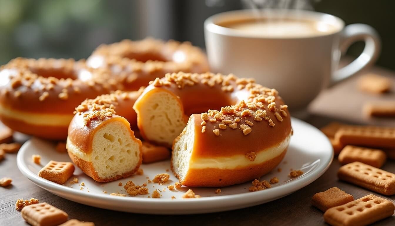 Découvrez la recette gourmande des donuts spéculoos façon La Maison du Donut : des beignets moelleux, parfumés et faciles à réaliser pour régaler petits et grands !