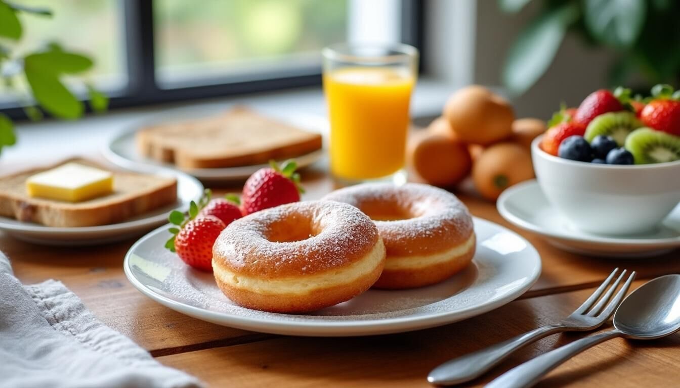Découvrez des idées originales et gourmandes pour le petit déjeuner avec des donuts ! Inspirez-vous de nos suggestions sucrées et salées pour commencer la journée avec plaisir.