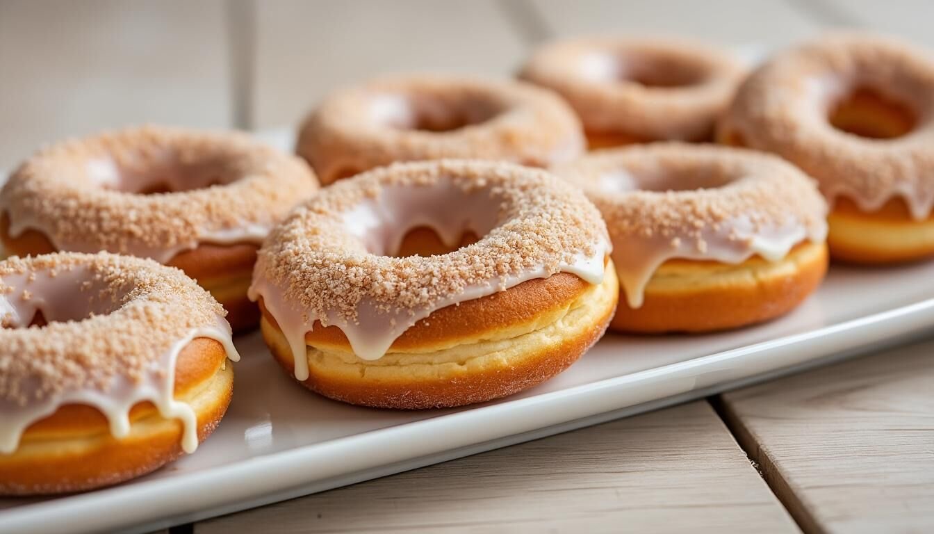 Découvrez le Donut Bueno revisité, une pâtisserie gourmande alliant douceur et croquant. Savourez une explosion de saveurs inspirée de la célèbre confiserie, pour un moment unique et irrésistible.
