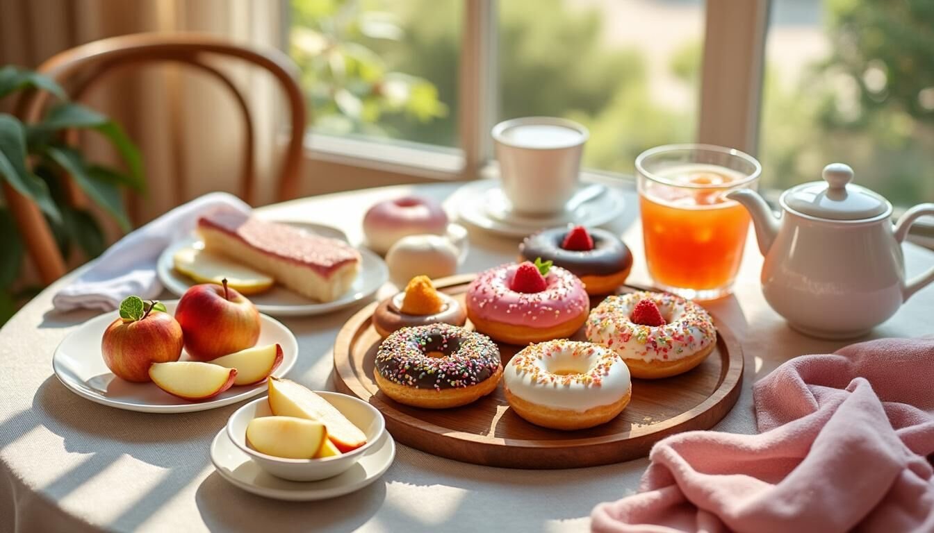 Découvrez 10 idées gourmandes pour accompagner vos donuts et réussir un goûter parfait. Inspirations de boissons, fruits ou douceurs pour varier les plaisirs à chaque pause sucrée.