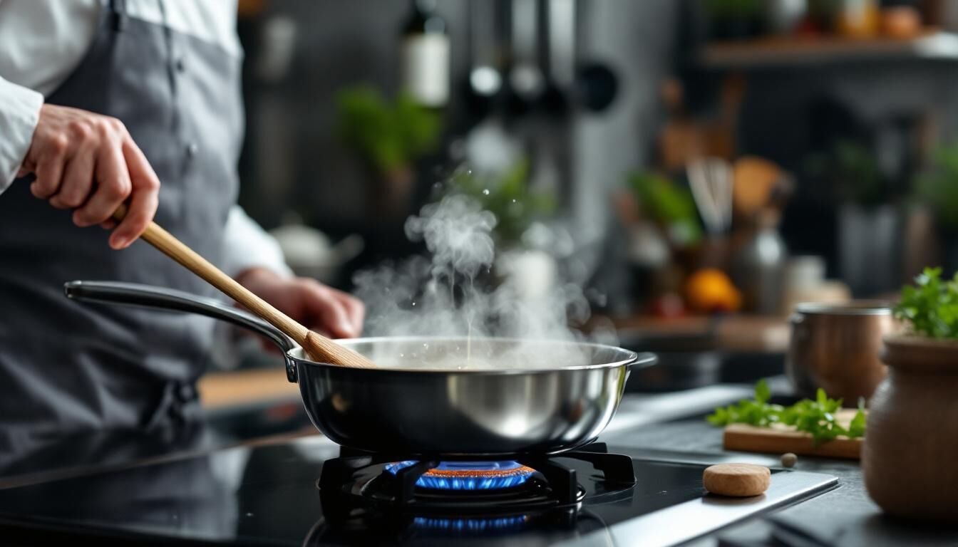 Découvrez 3 astuces de chef pour éviter que votre poêle en inox n'attache et cuisinez parfaitement vos plats sans accrocher.